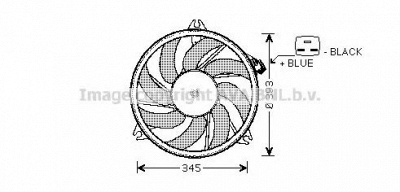 AVA QUALITY COOLING pe7525 -  Вентилятор, охлаждение двигателя